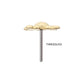14Kt-Yellow Gold Threadless Tri-bead Flower Top