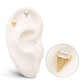14Kt Gold Threadless Triangular Baguette Gem Top