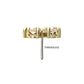 14Kt Yellow Gold Threadless Low Profile Prong Set 5-Teardrop Gem "Radiant Bloom Flower" Top
