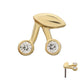 14Kt Yellow Gold Threadless Double Round Bezel Gem Cherry Top