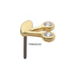 14Kt Yellow Gold Threadless Double Round Bezel Gem Cherry Top