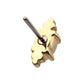 14Kt Yellow Gold Threadless Low Profile Beaded Edge Prong Set Oval Gem Top