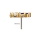 14Kt Yellow Gold Threadless 4-Staggered Baguette Cluster Prong Set Multi-Gem Top