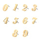 14Kt Yellow Gold Threadless Number Tops