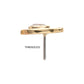 14Kt Yellow Gold Threadless Bezel Gem Penguin Top