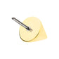 14Kt Yellow Gold Threadless Spike Top