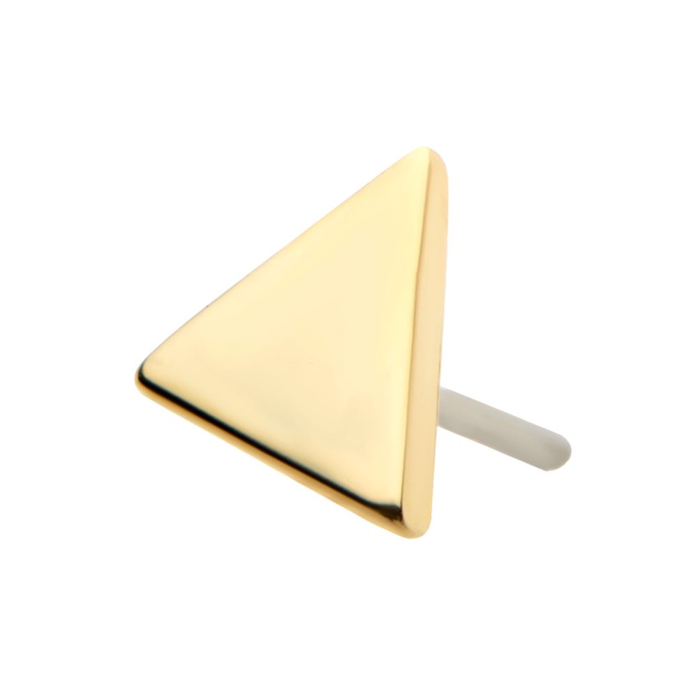 14Kt Gold Threadless Triangle Top