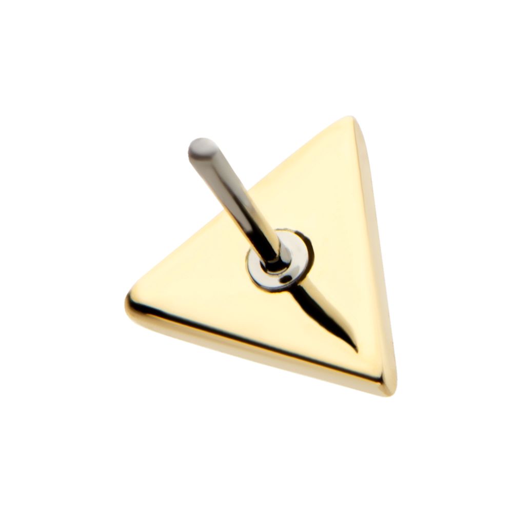 14Kt Gold Threadless Triangle Top