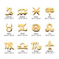 14Kt Yellow Gold Threadless Zodiac Sign Tops