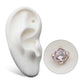 14Kt White Gold Threadless with Prong Set Round CZ Top