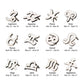 14Kt White Gold Threadless Zodiac Sign Tops