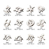 14Kt White Gold Threadless Zodiac Sign Tops