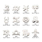 14Kt White Gold Threadless Zodiac Sign Tops