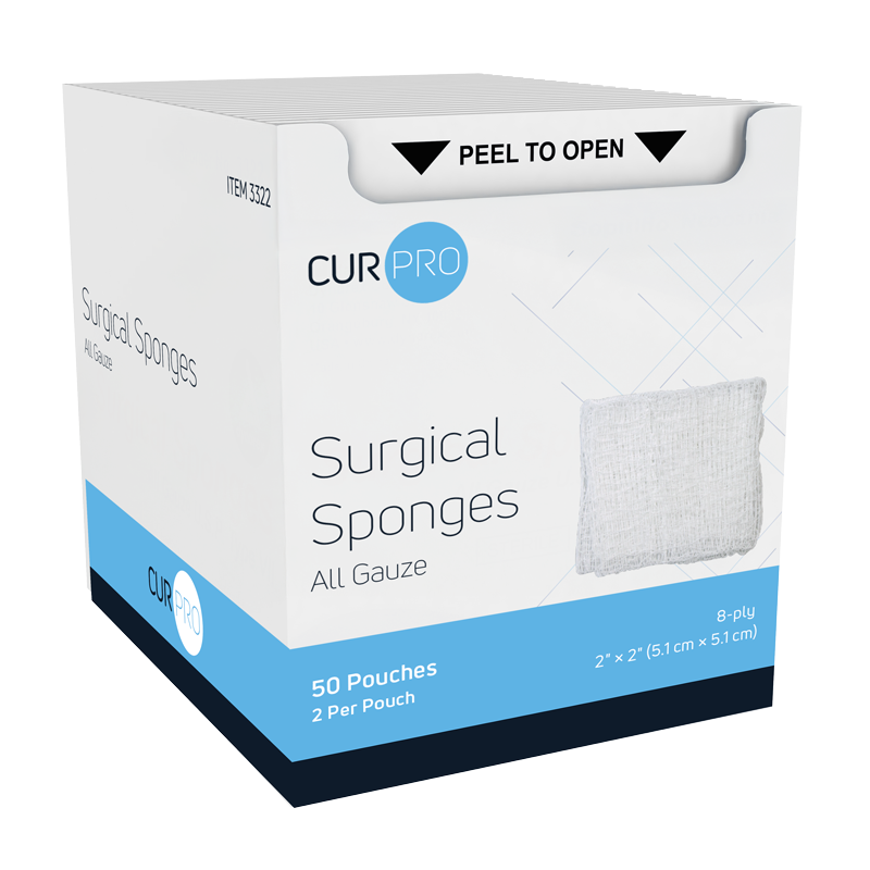 Sterile Surgical Gauze Sponge - 2" x 2" 2 per pack