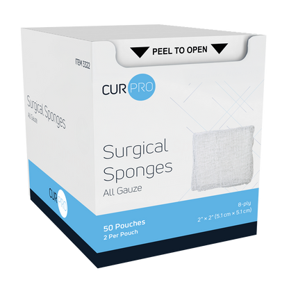 Sterile Surgical Gauze Sponge - 2" x 2" 2 per pack