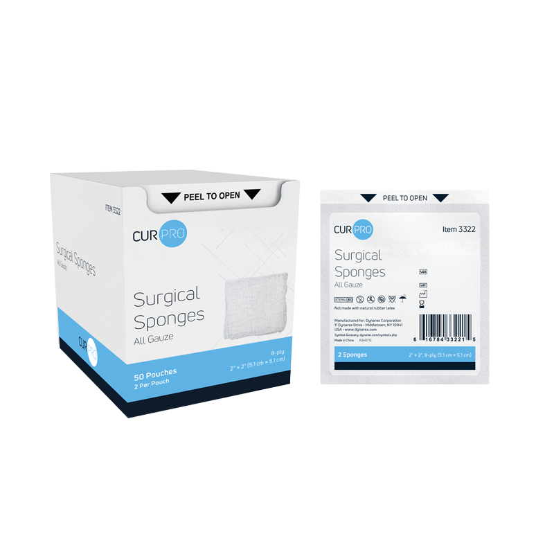 Sterile Surgical Gauze Sponge - 2" x 2" 2 per pack