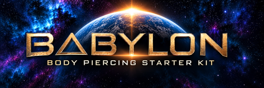 The Babylon: Ears, Nose, Nipple, Navel & Tongue Body Piercing Starter Kit