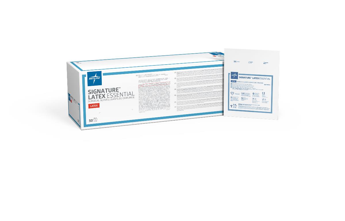 Medline Signature Latex Essential Surgical Gloves