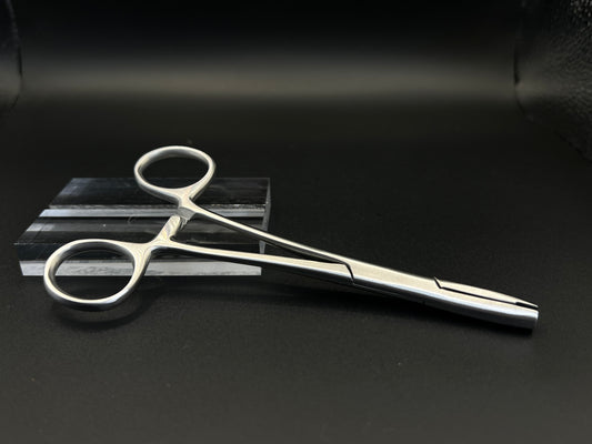 Dermal Anchor Forceps 5mm hole- Straight Premium