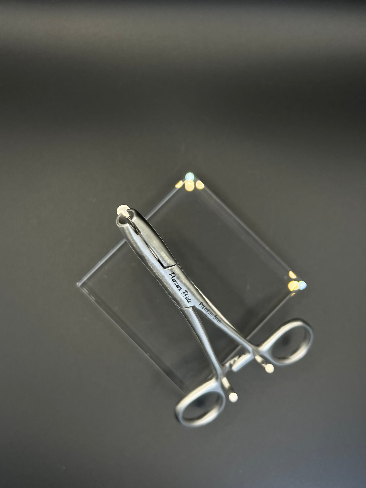 Dermal Anchor Forceps 5mm hole- Straight Premium