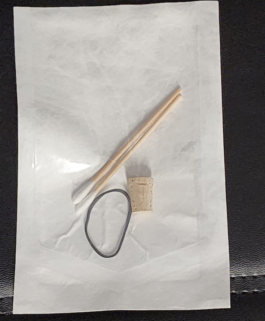 50 CT STERILIZED PIERCING PACK - Cork, Q-Tip & Rubber Band