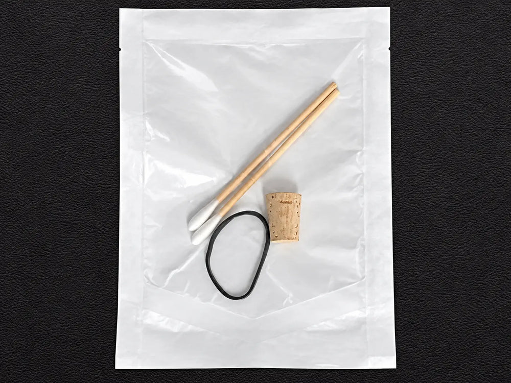 50 CT STERILIZED PIERCING PACK - Cork, Q-Tip & Rubber Band