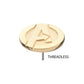 14Kt Yellow Gold Marvel Avengers Logo Threadless Top