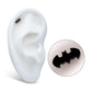Black PVD Titanium Threadless DC Comics Batman Logo Top