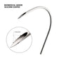 Tri-Beveled Ultra-Sharp Tips Biomedical-Grade Silicone Coated Piercing Curved Needles (50 needles per box)