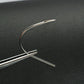 Tri-Beveled Ultra-Sharp Tips Biomedical-Grade Silicone Coated Piercing Curved Needles (50 needles per box)