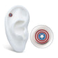 Titanium Threadless Enamel Marvel Captain America Shield Logo Top