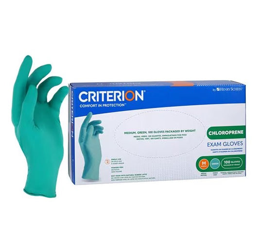 Criterion Chloroprene Exam Gloves - Case of 1000 - Non-Latex