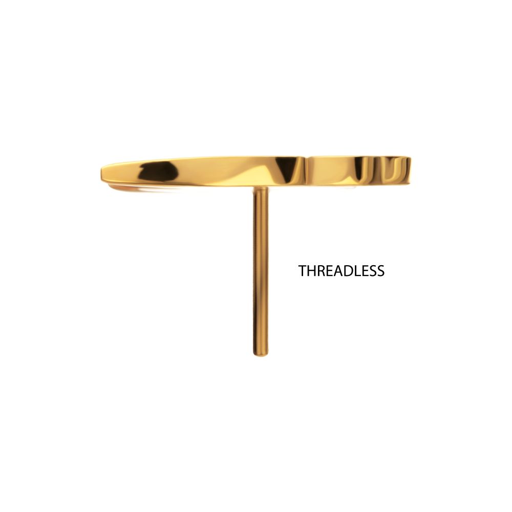 24Kt Gold PVD Titanium Marvel Wolverine Threadless Top