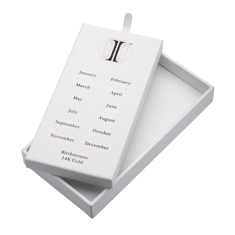 24 Hole White Leatherette Pad for 14Kt Gold Birthstone Tops