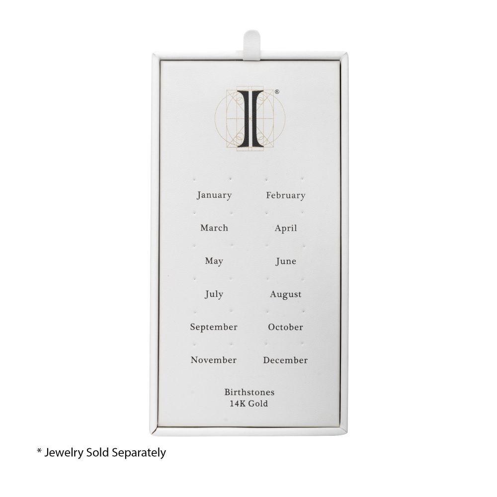 24 Hole White Leatherette Pad for 14Kt Gold Birthstone Tops