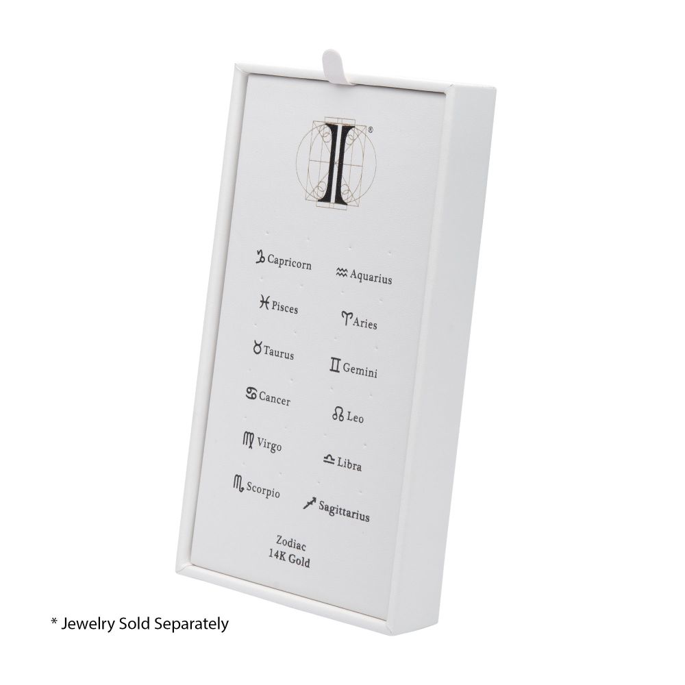 24 Hole White Leatherette Pad for 14Kt Gold Zodiac Tops