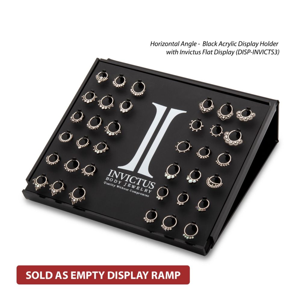 Black Acrylic Display Ramp Only (for Invictus Black Flat Display and 57-Hole Leatherette Pads)
