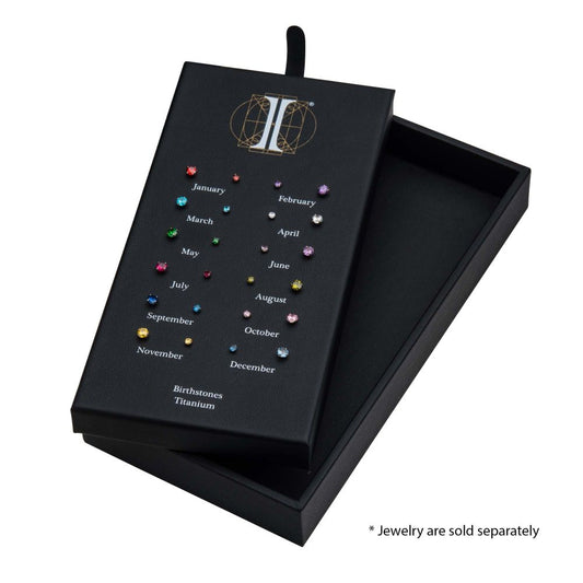 24 Hole Black Leatherette Pad for Titanium Birthstone Tops