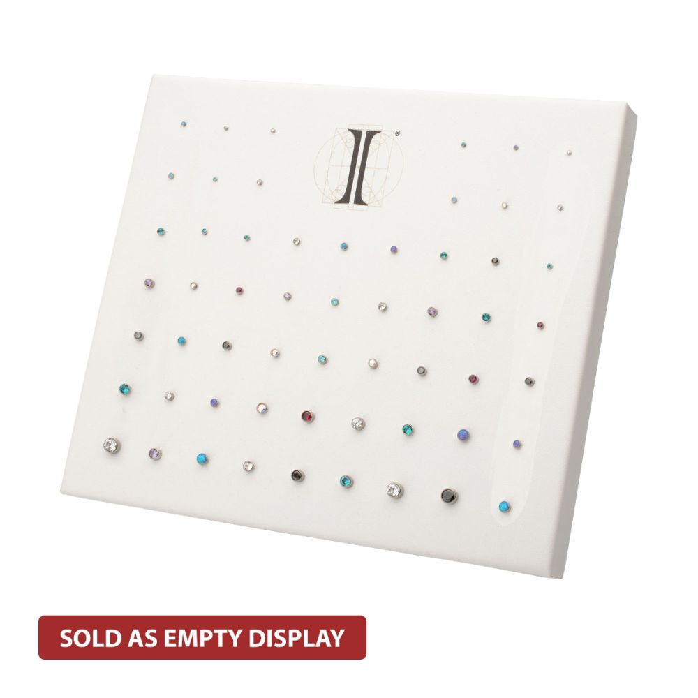 57 Hole White Leatherette Pad for Threadless & Internally Threaded Tops