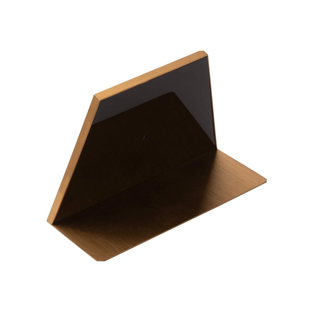Satin Brass Frame on White Leatherette with 1-BJ Clip Hole Empty Display for 14Kt Gold Jewelry