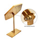 Satin Brass Hexagonal Frame on White Leatherette with 23-Pin Hole Empty Display Stand for 14Kt Gold Threadless Tops