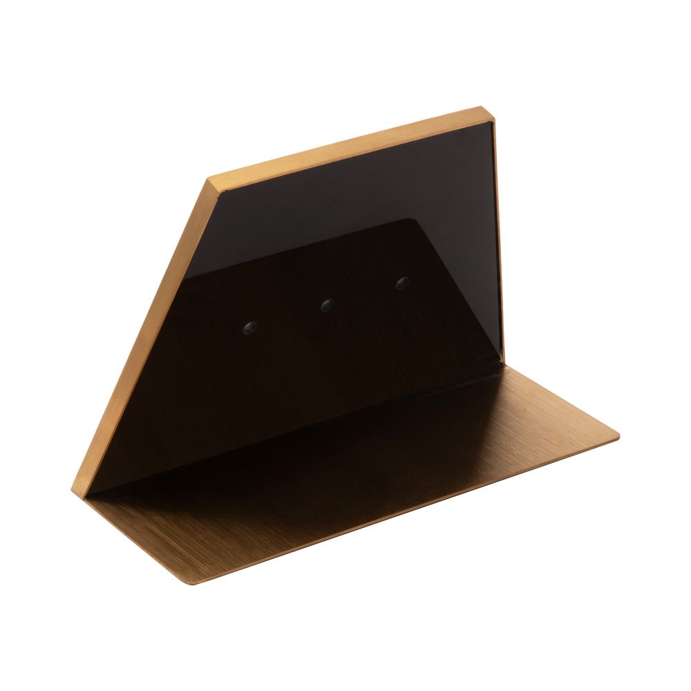 Satin Brass Frame on White Leatherette with 3-BJ Clip Hole Empty Display for 14Kt Gold Jewelry