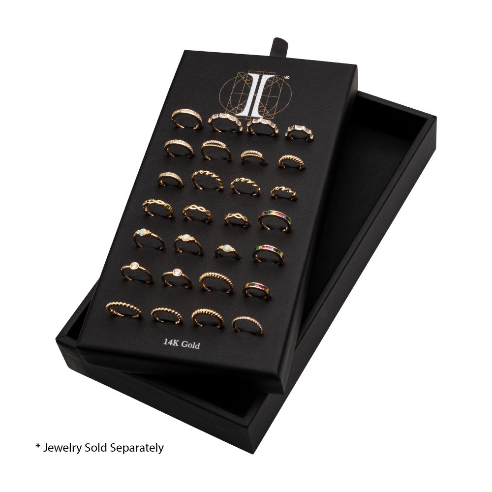 28 Hole Black Leatherette Pad for 14Kt Gold Hinged Segment Clickers