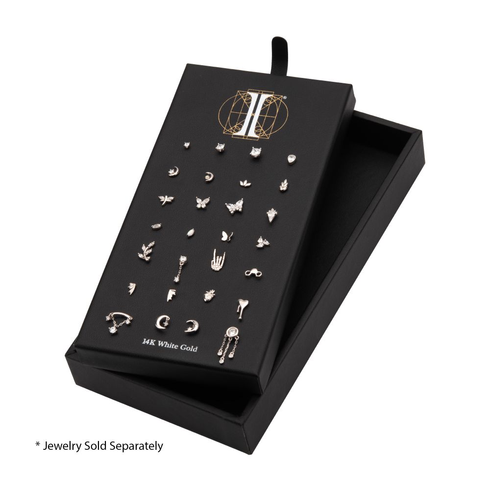 28 Hole Black Leatherette Pad for 14Kt White Gold Tops