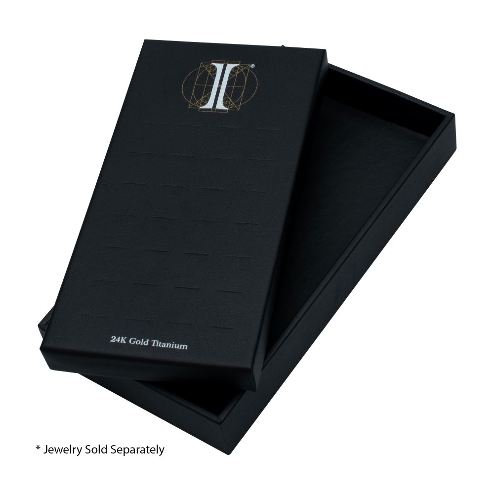 28 Hole Black Leatherette Pad for 24Kt Gold PVD Titanium Hinged Segment Clickers