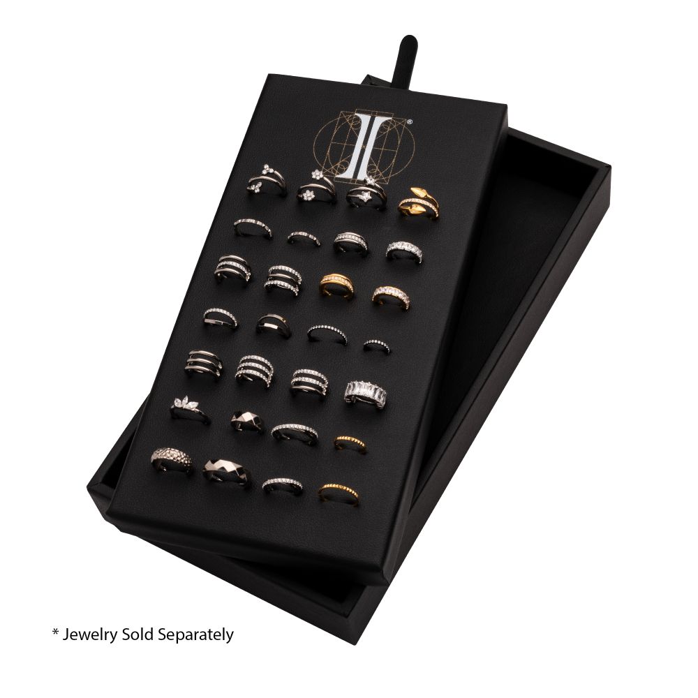 28 Hole Black Leatherette Pad for Titanium Hinged Segment Clickers