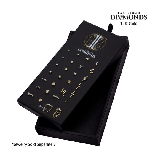 28 Hole Black Leatherette Pad for 14Kt Gold Lab-Grown Diamond Tops