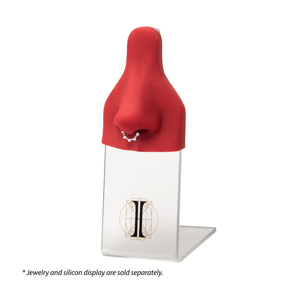 L-Bend Acrylic with Hook for Nose Silicone Display