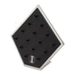 Brushed Titanium Prism Frame on Black Leatherette with 15-BJ Clip Hole Empty Display Stand for Titanium Jewelry