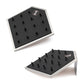 Brushed Titanium Prism Frame on Black Leatherette with 15-BJ Clip Hole Empty Display Stand for Titanium Jewelry